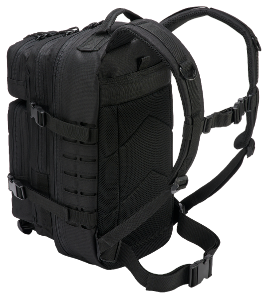 Rucksack Molle US Kampfrucksack Schwarz Taktisch Lasercut PATCH medium