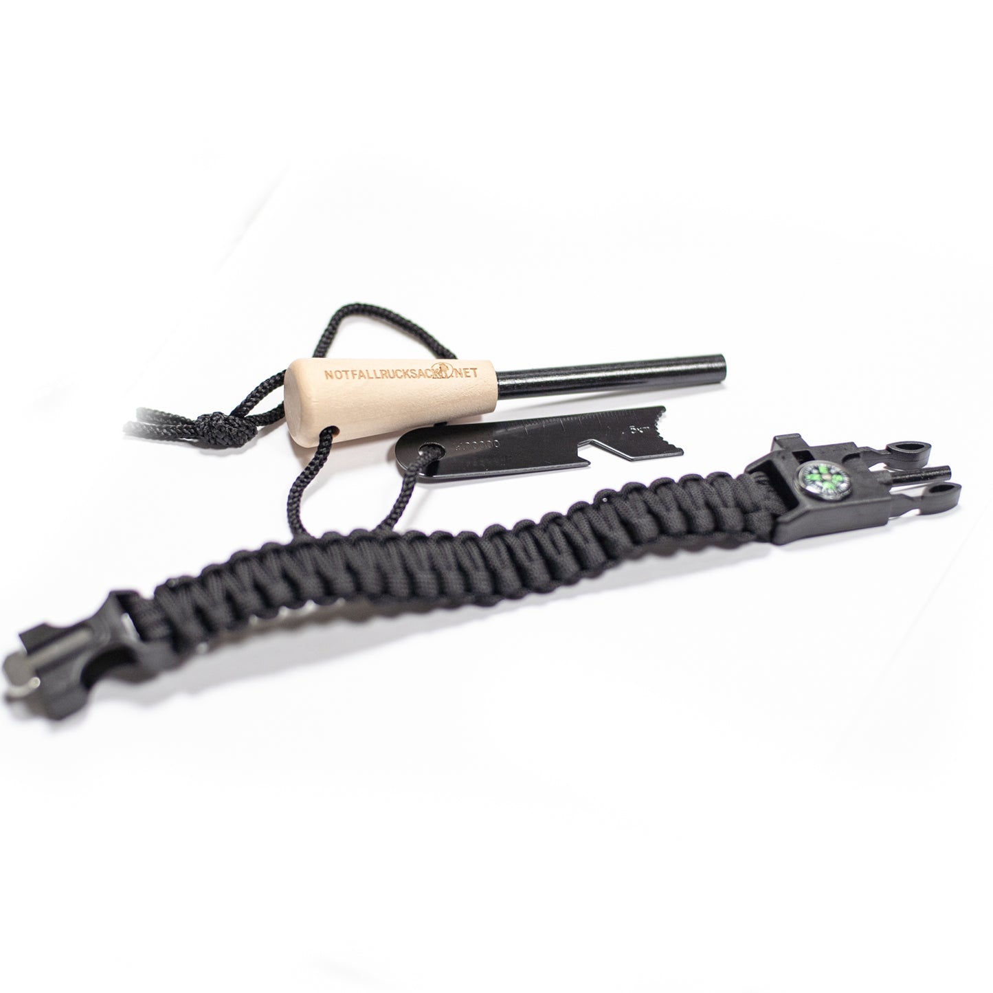 Premium vuurstaal - magnesiumstaaf met noodarmband