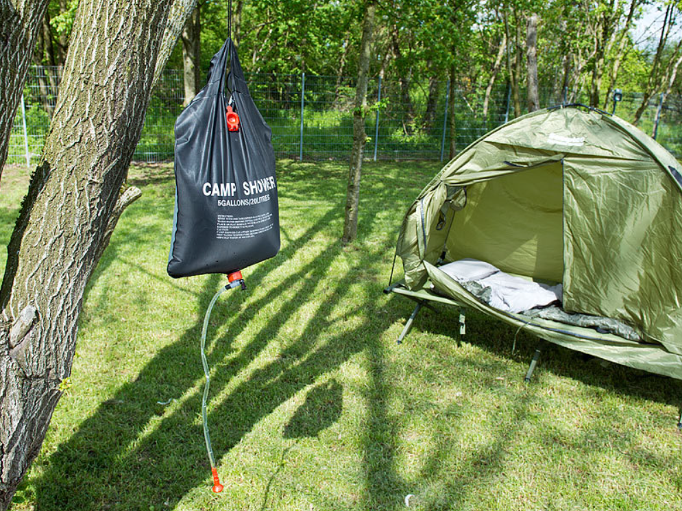 Ausverkauf: Camping Dusche/ Solar-Dusche - 20 Liter - Notdusche - Dusche to go - Duschbeutel/Duschsack - Notduschsack
