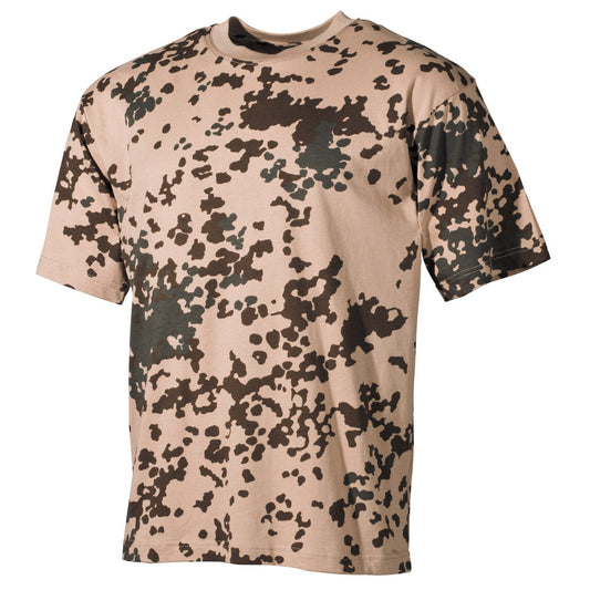 US T-shirt, halve mouwen, BW tropische camouflage, 170 g/m²