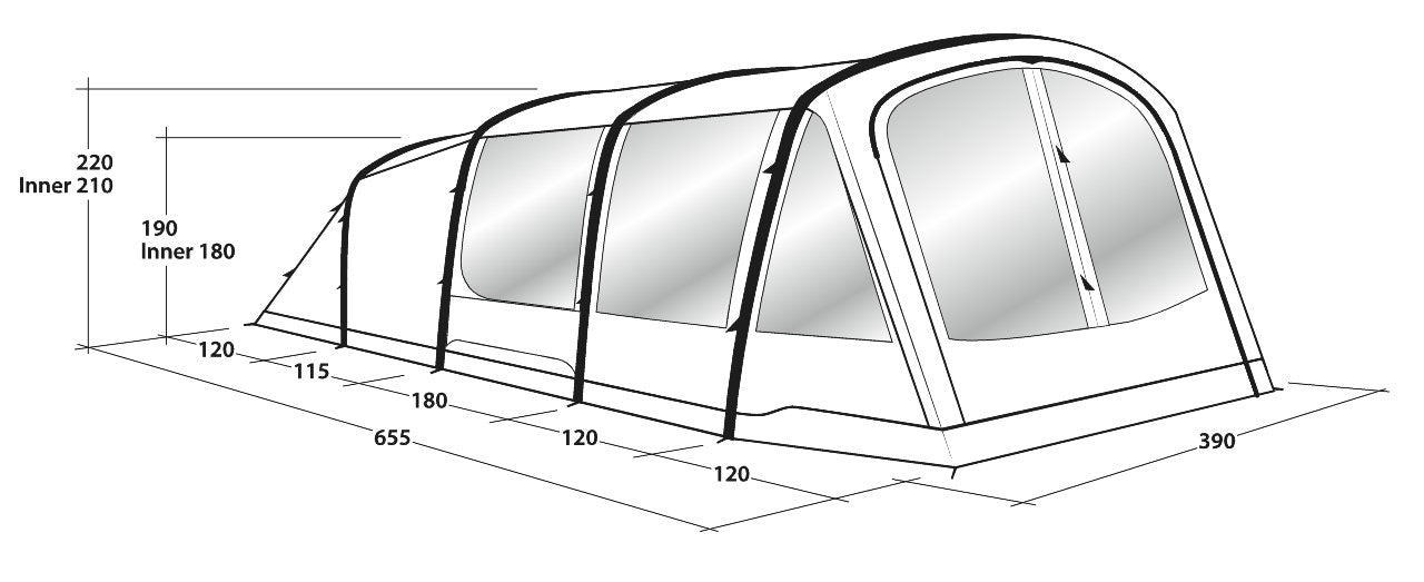 Tunnelzelt Parkdale für 6 Personen