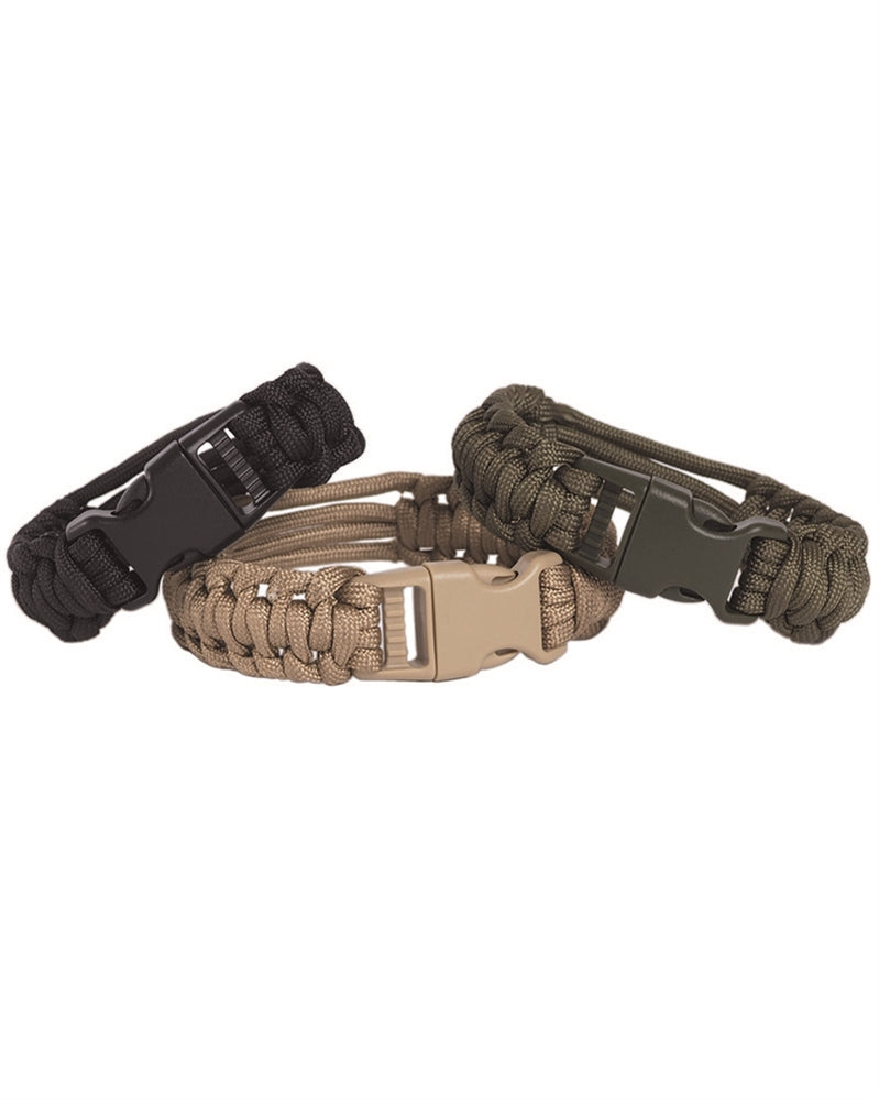 Paracord horlogeband zwart