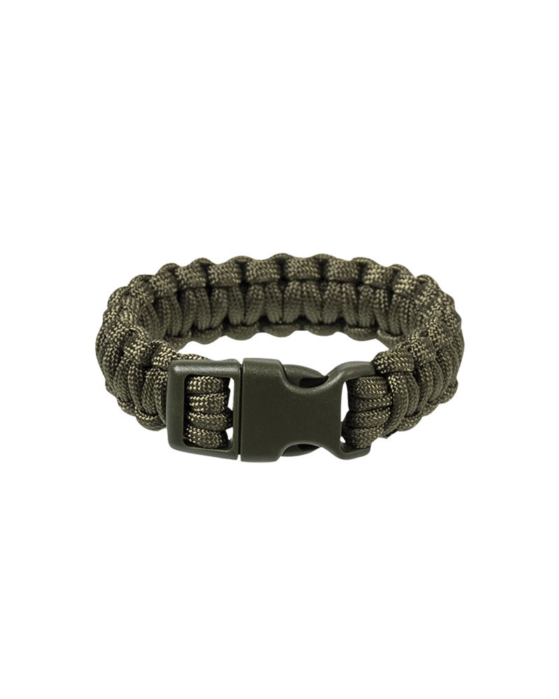 Paracord armband met clipsluiting 22mm olijf