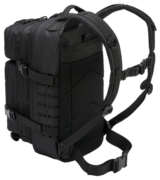 Rugzak Molle US Combat Backpack Zwart Tactische Lasercut PATCH medium