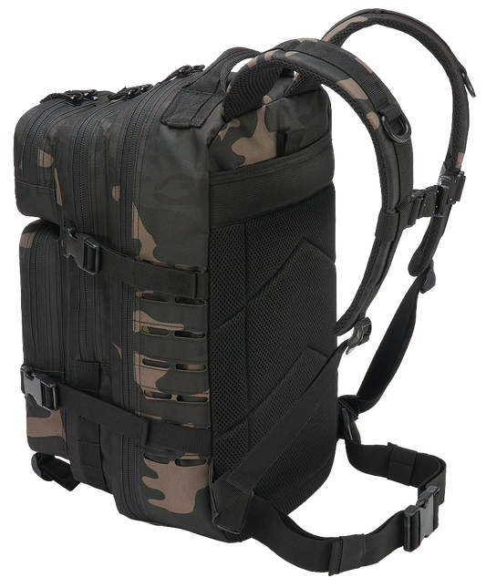 Rucksack Molle US Kampfrucksack Dark Camo Taktisch Lasercut PATCH medium