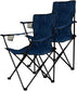 Nexos set van 2 visstoelen, visstoelen, klapstoelen, campingstoelen, klapstoelen met armleuningen en bekerhouders, praktisch, robuust, lichtblauw