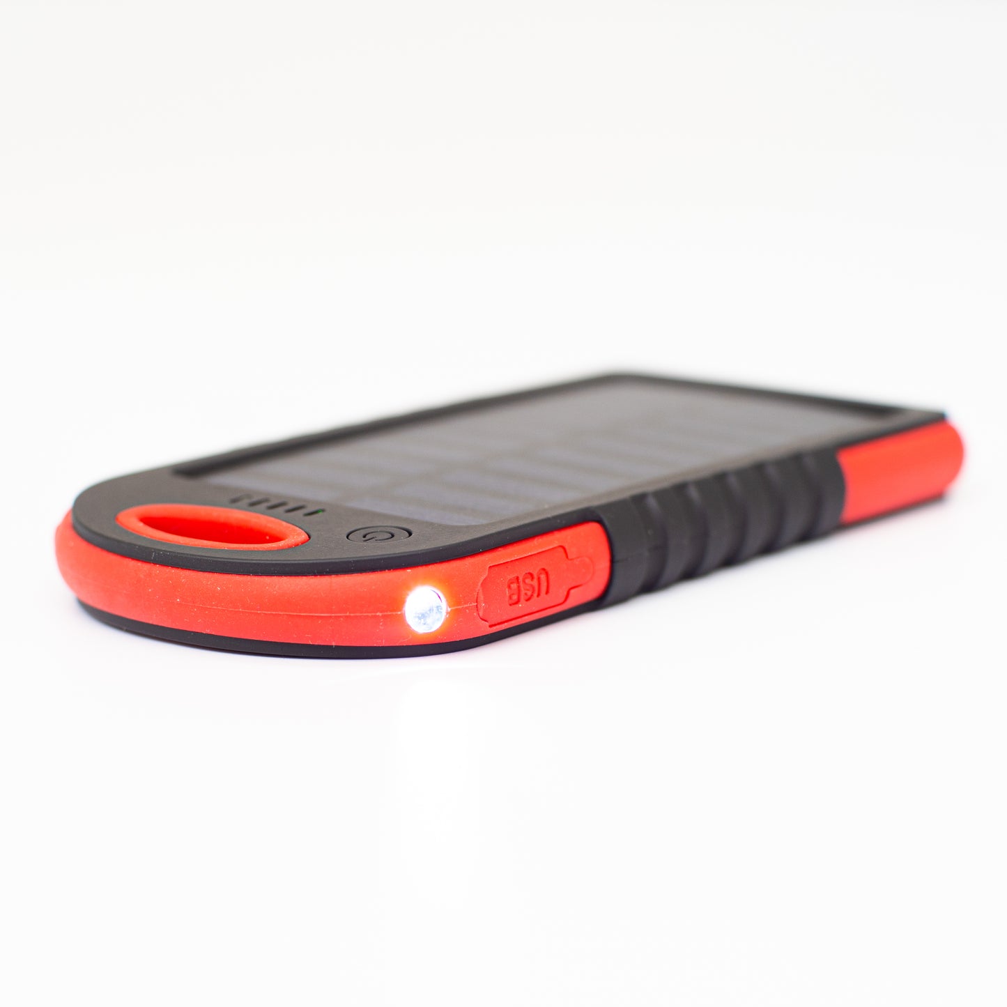 Solarpowerbank Premium Solarpanel mit Powerbank, Lampe und 2x USB Out - direkt mit der Sonne laden Notstrom