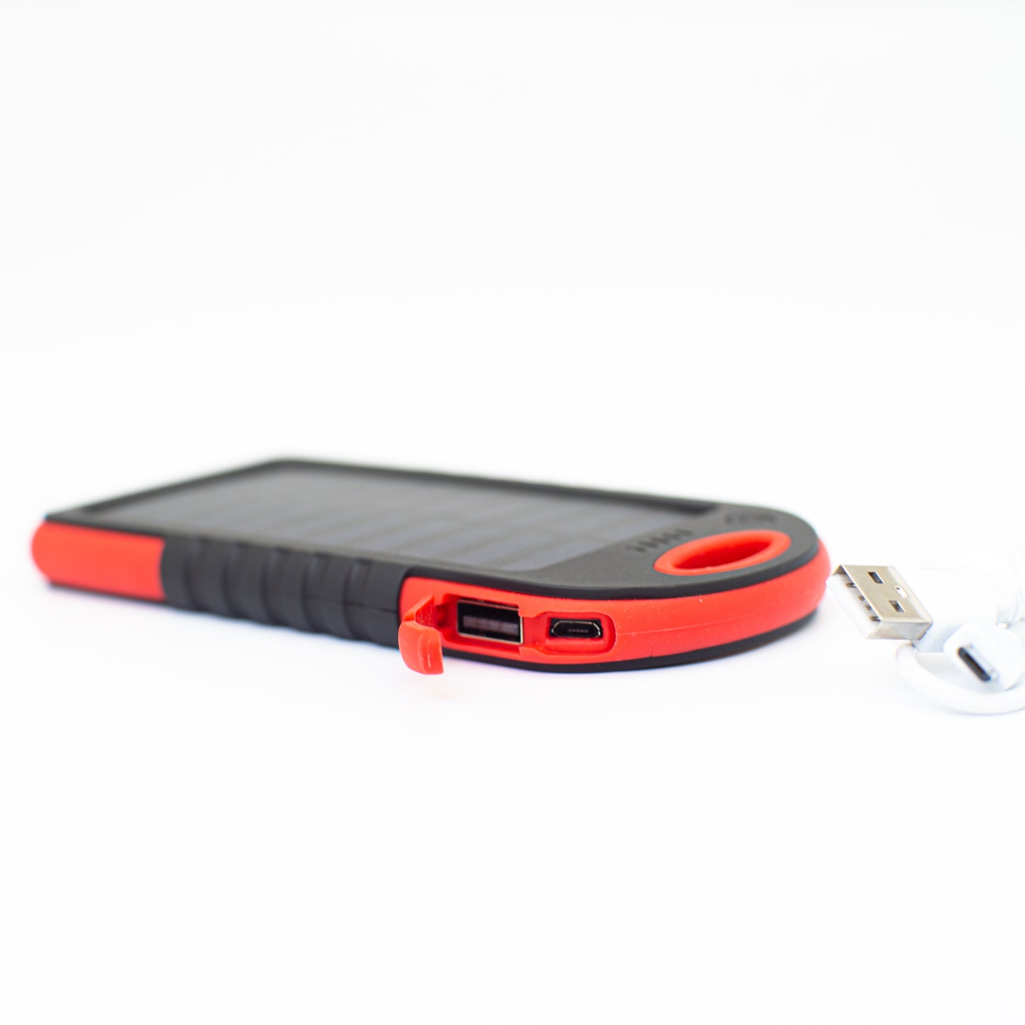 Solarpowerbank Premium Solarpanel mit Powerbank, Lampe und 2x USB Out - direkt mit der Sonne laden Notstrom