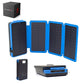 Power bank solar charger with approx. 25000 mAh emergency power solar panel power bank with foldable solar cells
