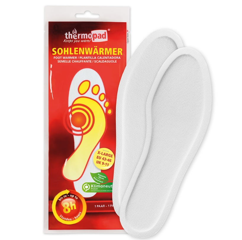 Sole warmer - thermal pad/warmth pad - emergency heat - foot warmer - single use