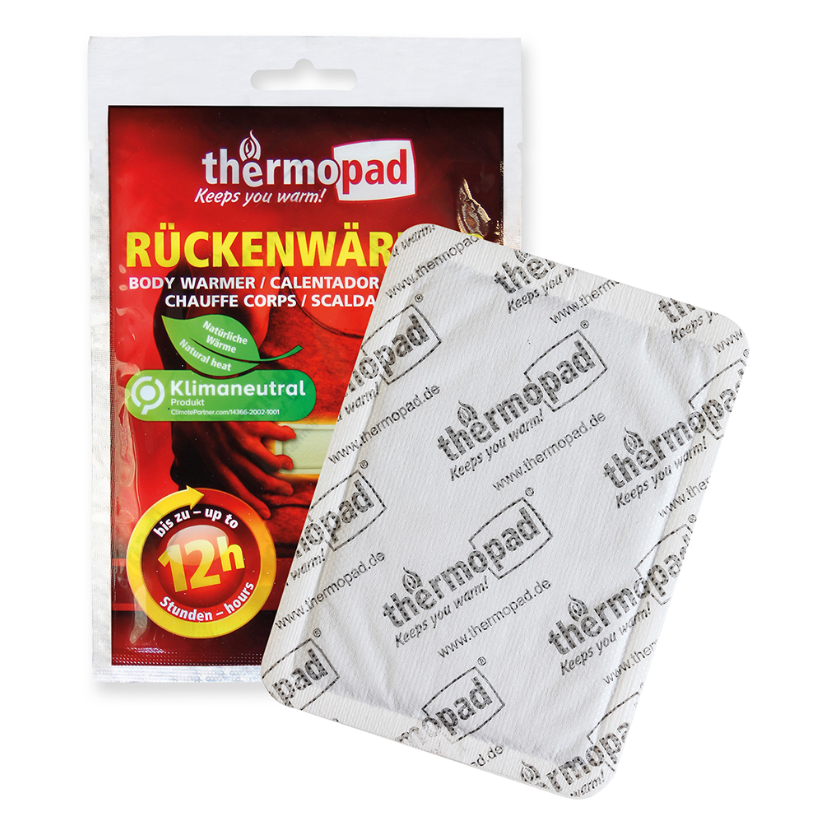 Back warmer - thermal pad / heat pad for single use - emergency heat