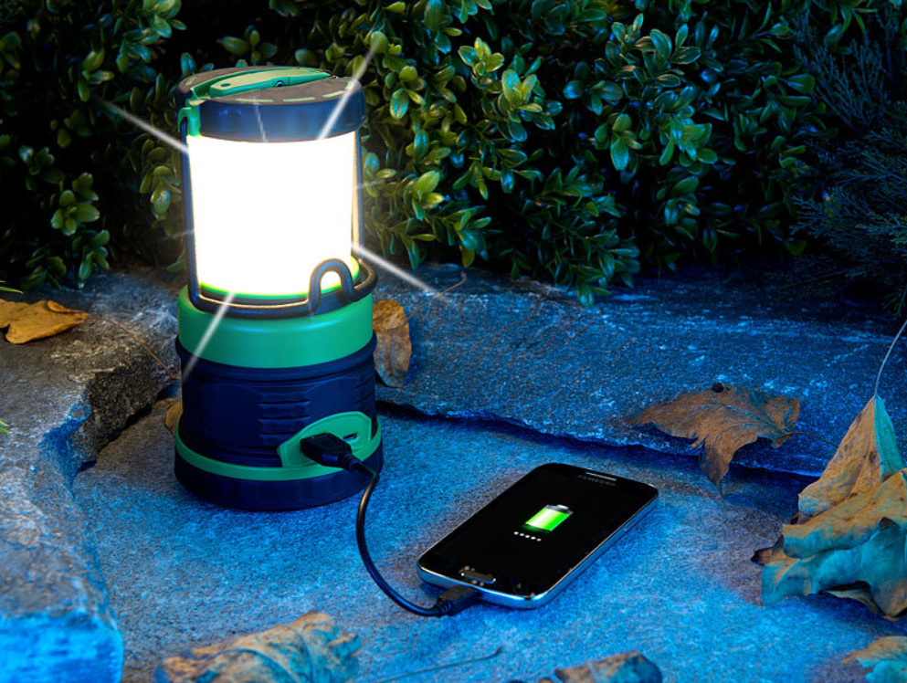 3 in 1 lamp: lantaarn, plafondlamp en powerbank - noodstroom/noodlamp - noodstroombron - 3600 mAh - LED - campinglamp/campinglantaarn - batterij/noodaccu - USB - noodstroombank - krachtstation