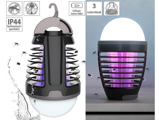 2 in 1: insect killer and dimmable lantern - insect protection - light/lamp/lantern - battery/USB connection - emergency light - insect lamp - camping light - electric - emergency protection