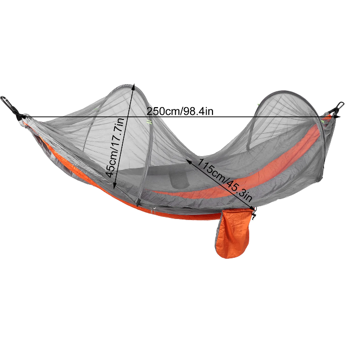 Hammock with mosquito net - tent, sleeping bag and swing