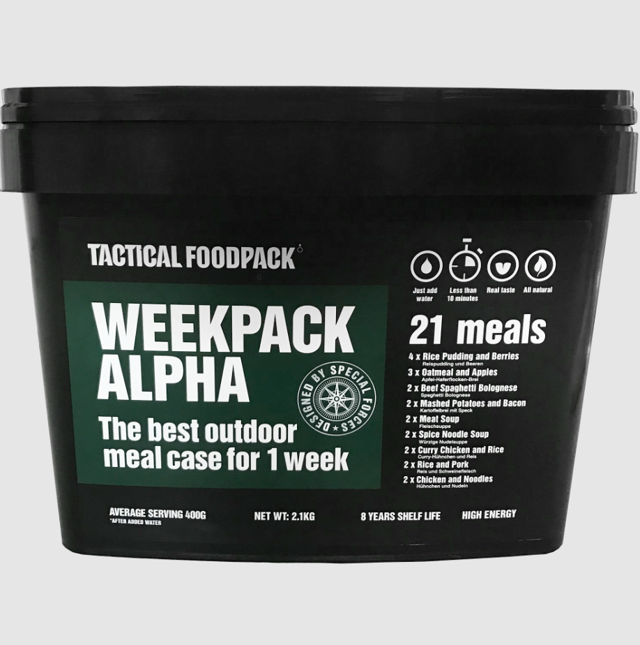 Tactical Foodpack Premium Week Pack - Alpha - 2080 grams - 21 meals