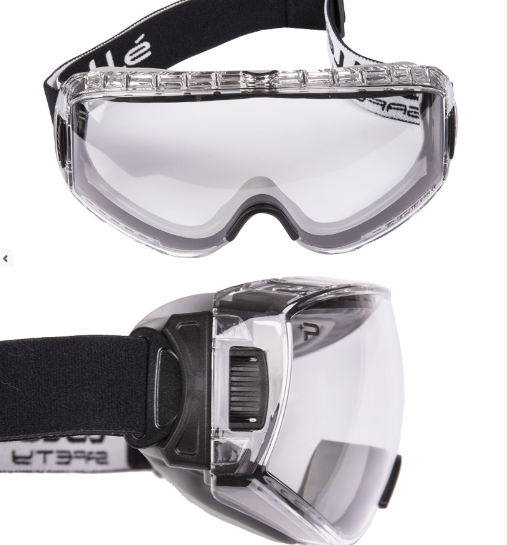 Heldere skibril met hoofdband - transparante glazen