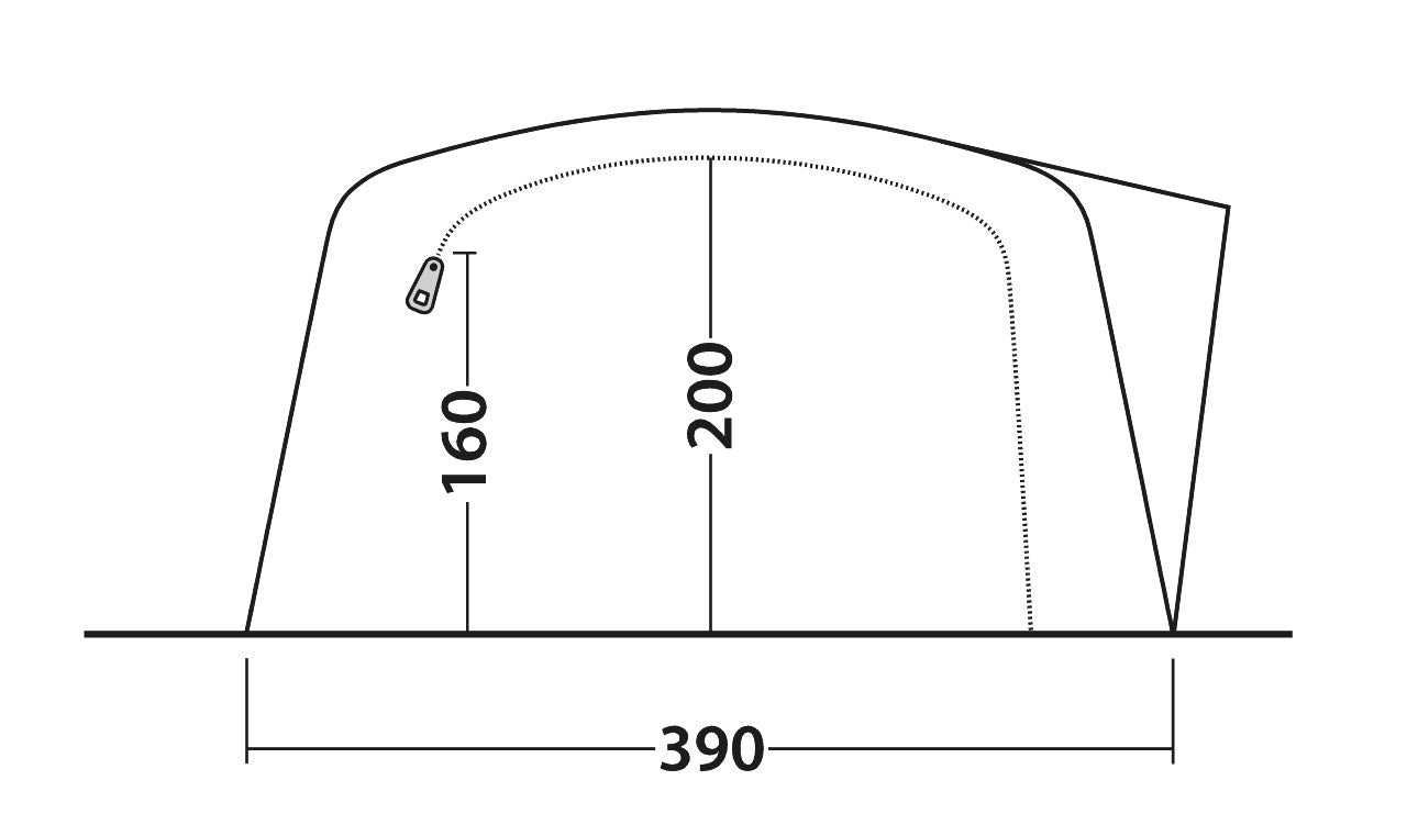 Tunnelzelt Knightdale für 8 Personen