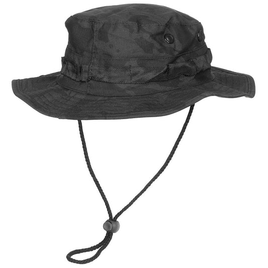 Tactical Boonie - Bush-hoed, kinband zwarte camouflage