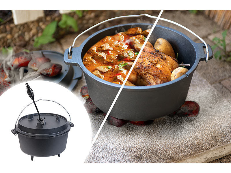 Dutch Oven 3l - cast iron pot for outdoor and camping